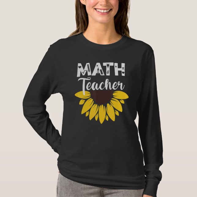 Camiseta Calculus Joke Algebra Teacher Math Sunflower Math  (Frente)