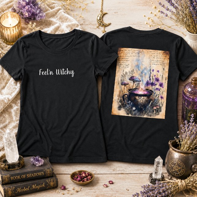 Camiseta Caldeirão Botânico de Ervas Mágicas (Criador carregado)