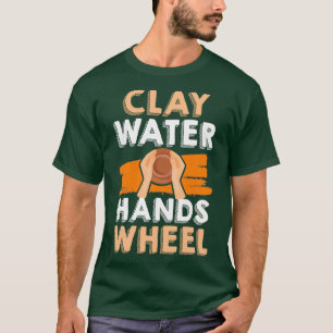 Camiseta Caldo-de-água-de-argila Roda-da-Potência-Máquina R