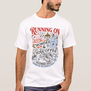 Camiseta Caldo de Boston de Corrida de Inverno e Café Gelad