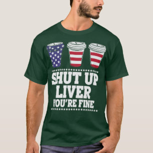 Camiseta Cale a boca seu Bebendo de cerveja nos EUA Premiu