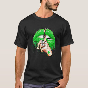 Camiseta Cale-Se E Beije-Me Lábios Verdes Ruas Irlandesas D