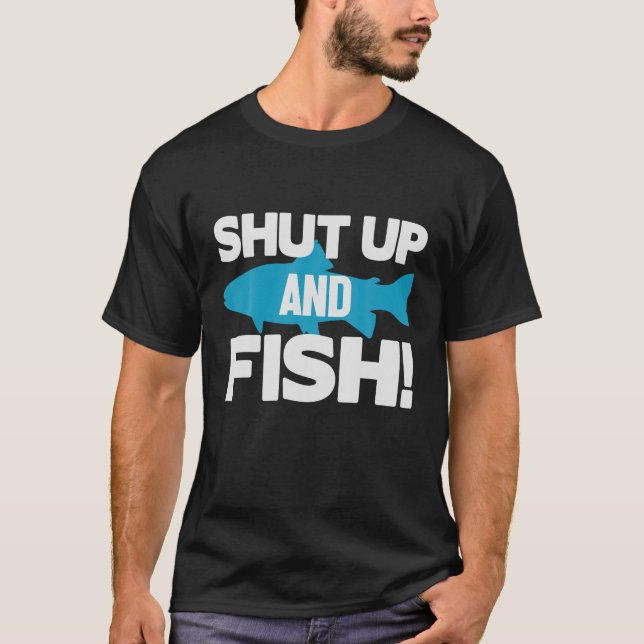 Camiseta Cale-Se E Peixe Pescadores Engraçados (Frente)