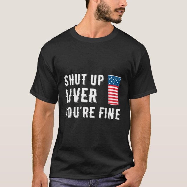 Camiseta Cale-Se Fígado Você É Bela Cerveja Engraçada 4 De  (Frente)
