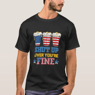 Camiseta Cale-se Fígado Você é belo batedor de cerveja 4 de