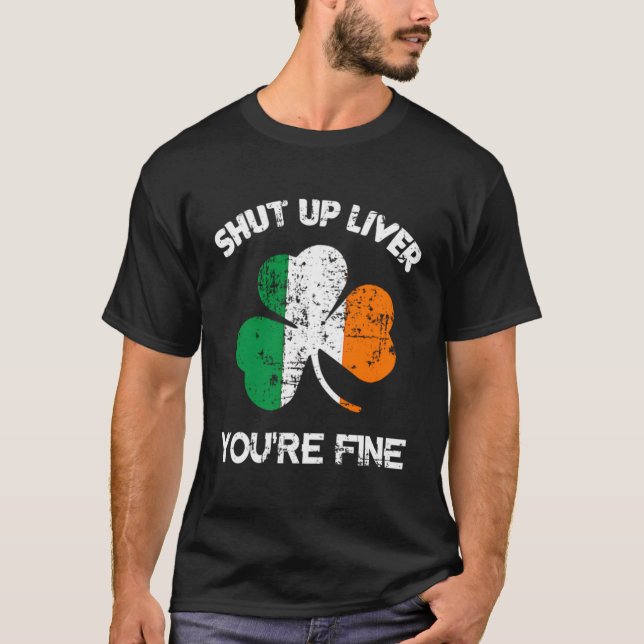 Camiseta Cale-Se Fígado Você É Boa Rua De Capa Longa Do Pat (Frente)