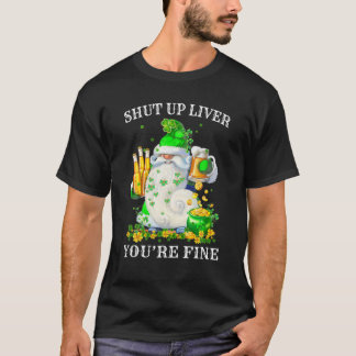Camiseta Cale-se Fígado Você é um bom Dia de São Patrício D