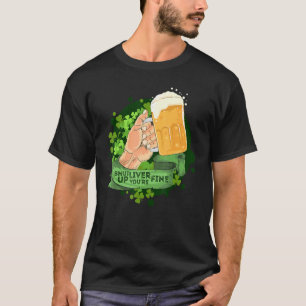 Camiseta Cale-se Fígado Você é um bom Dia de São Patrício V