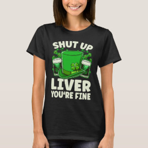 Camiseta Cale-se Fígado Você é uma Rua de cerveja fina Patr