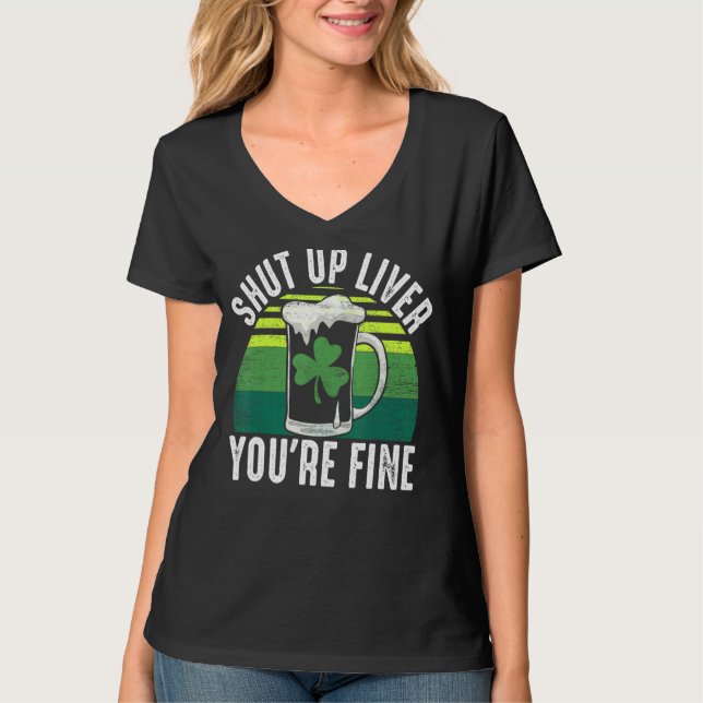 Camiseta Cale-se Fígado Você está bem (Frente)