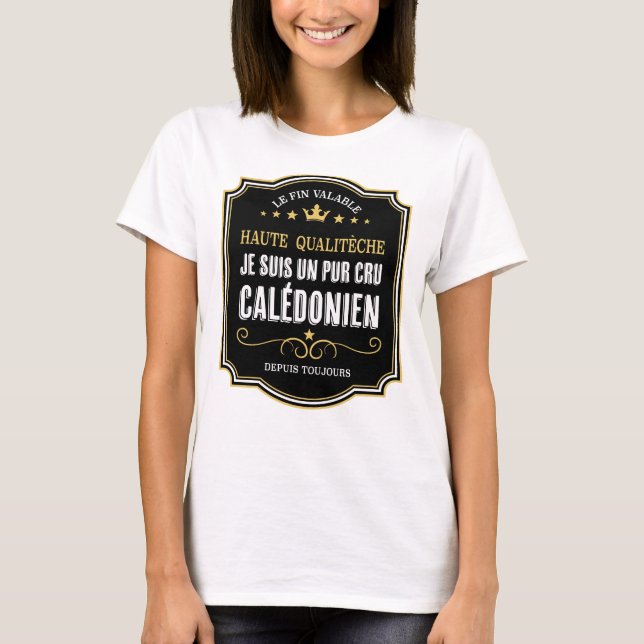 Camiseta Calédonien pur cru, Nouvelle-Calédonie, fierté cal (Frente)