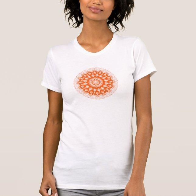Camiseta Caleidoscópio alaranjado do sorvete (Frente)
