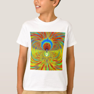 Camiseta Caleidoscópio Colorido Impressão de Arte