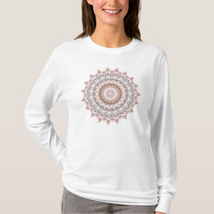 Camiseta Caleidoscópio natural da mandala do vintage