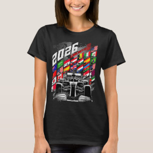 Camiseta Calendário 2026 Circuito de Corrida Agenda Lugares