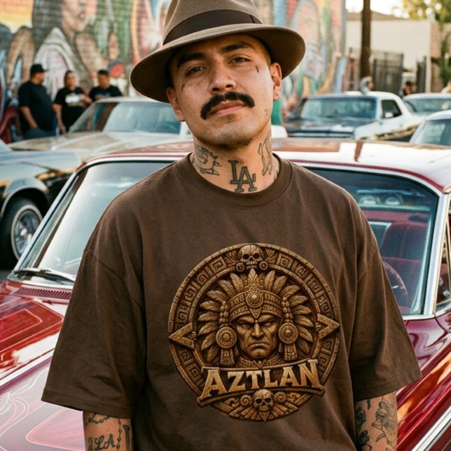 Camiseta Calendário Asteca Aztlan  (Aztec Calendar Aztlan T-Shirt)
