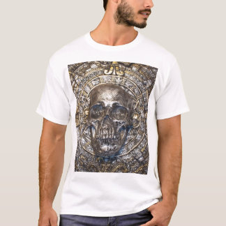 Camiseta calendário asteca com t-shirt do crânio