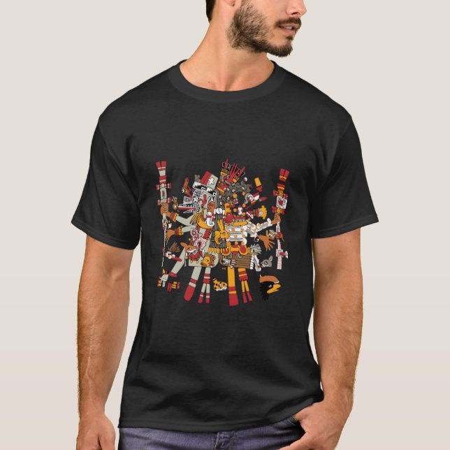Camiseta Calendário Asteca - Quetzalcoatl (Frente)