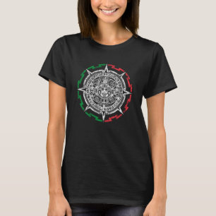 Camiseta Calendário Azteca Maia Pedra Solar Envelhecida Ban