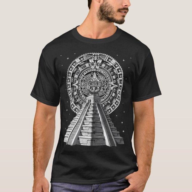 Camiseta Calendário da Pirâmide Asteca (Frente)