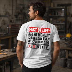 Camiseta Calendário da Vida Diz Humor WTF