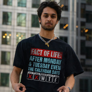 Camiseta Calendário da Vida Diz Humor WTF