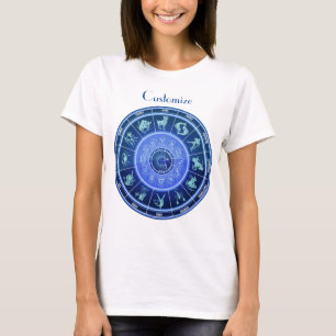 Camiseta Calendário de Astrologia de Sinal Sun Zodiac Thun