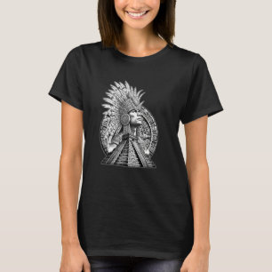 Camiseta Calendário do Guerreiro Asteca Mexicano México Mai