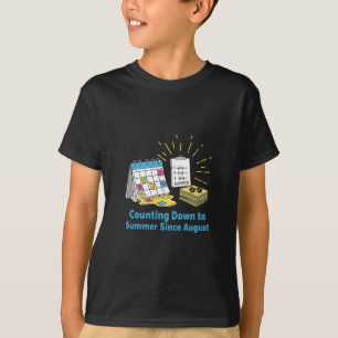 Camiseta Calendário Escolar de Professor Engraçado Meme Fér
