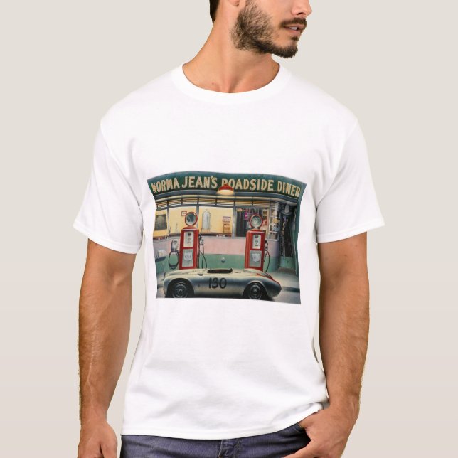 Camiseta Calendário Girl.tif da estrada do destino CON03-V2 (Frente)