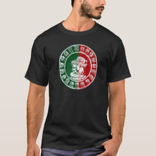 Camiseta Calendário Mayan Haab Bandeira Mexicana