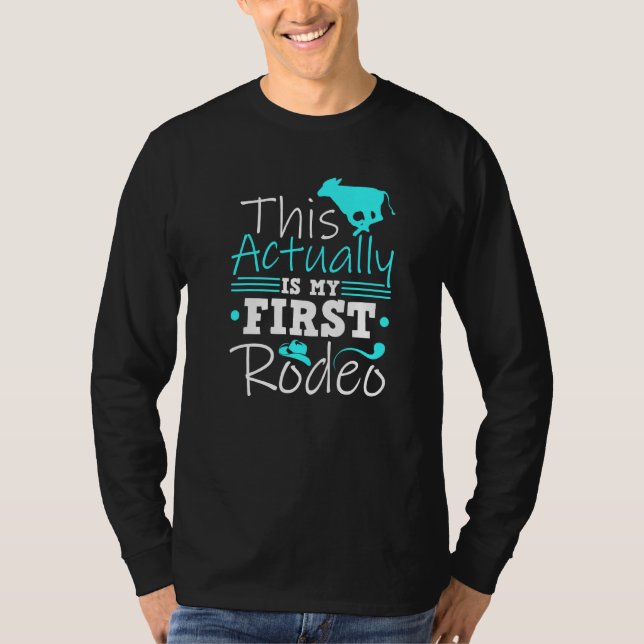Camiseta Calf Scramble Este É Meu Primeiro Rodeio (Frente)