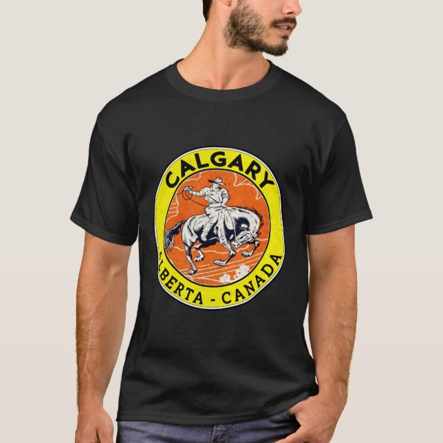 Camiseta Calgary Alberta Canada Cowboy Horse Stampede Rodeo (Frente)