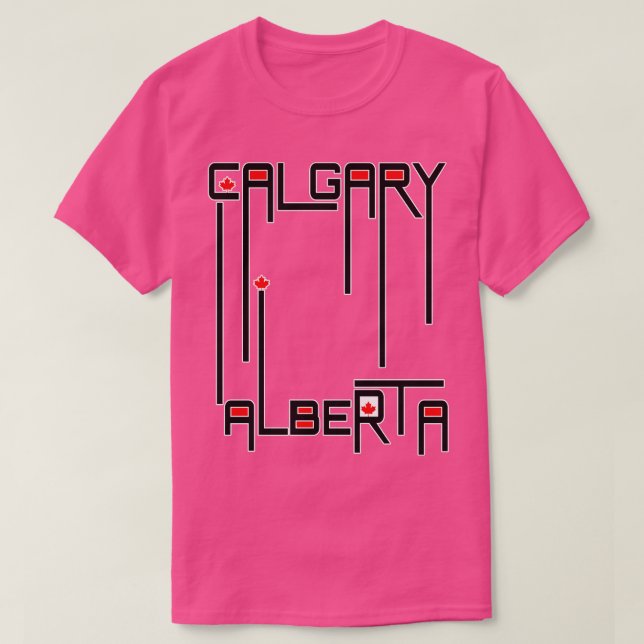 Camiseta Calgary Alberta Canada Flag (Frente do Design)