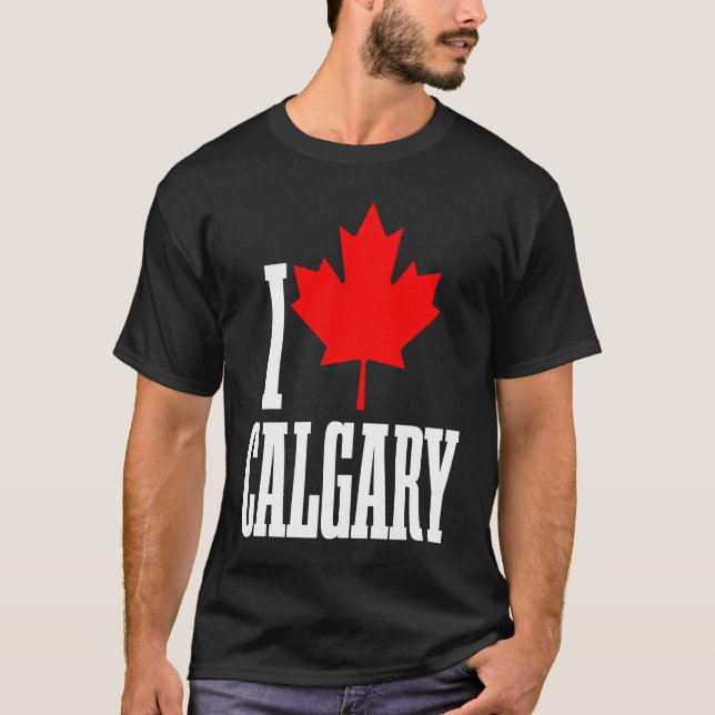 Camiseta Calgary Alberta Canada Maple Leaf Canadian Flag Pr (Frente)