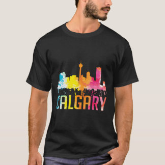 Camiseta Calgary Alberta Canada Watercolor City Skyline Sou