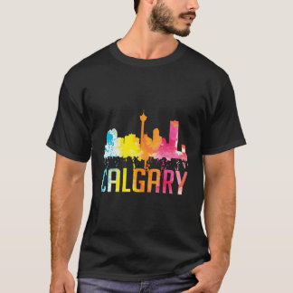 Camiseta Calgary Alberta Canada Watercolor City Skyline Sou