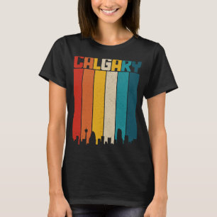 Camiseta Calgary Alberta Skyline Vintage Retro Canada Canad