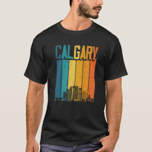 Camiseta Calgary Canada Retro Vintage Sunset Skyline Calgar
