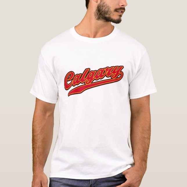 Camiseta Calgary - Estilo desportivo Retroativo (Frente)