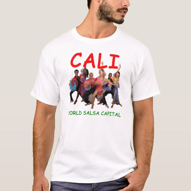 Camiseta Cali, Colombia salsa capital of the world! (Frente)