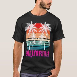 Camiseta Cali Summer Vacing Palm Trees CA Beach Retro Cal