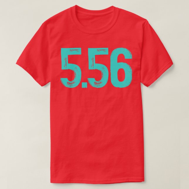 Camiseta calibre 556 mm (Frente do Design)