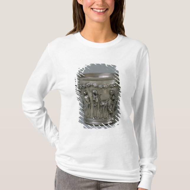 Camiseta Cálice gravado com esqueletos (Frente)