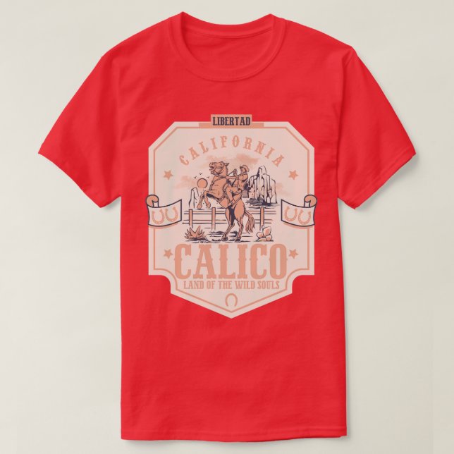 Camiseta Calico California, Oeste da cidade 1 (Frente do Design)