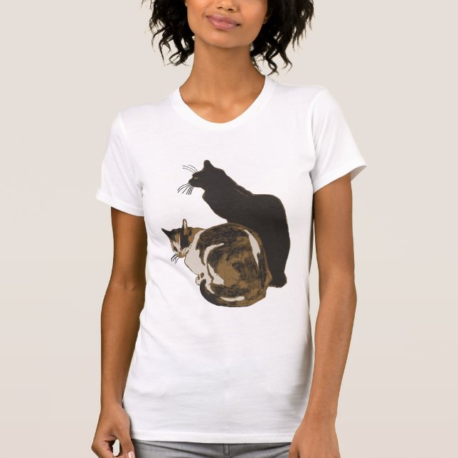 Camiseta Calico Cat E Black Cat Cortados (Frente)