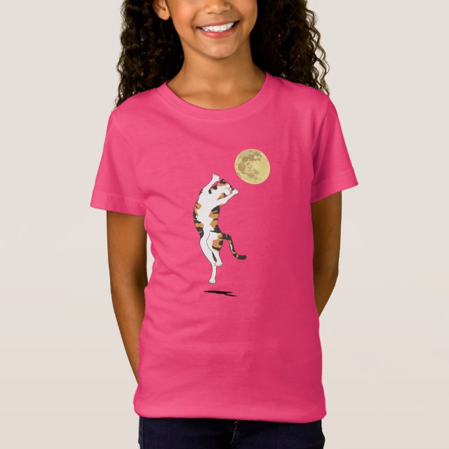 Camiseta Calico Cat Moon Dancing T Shirt (Frente)