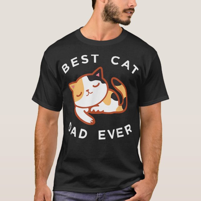 Camiseta Calico Cat Pai, Melhor Gatinho Padre Nunca Present (Frente)