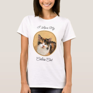Camiseta Calico Cat Painting - Gato Original Bonito