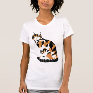 Camiseta Calico gato sentado em T-Shirt